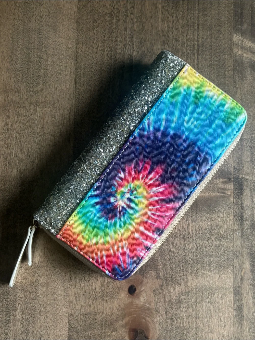 Kate Spade New York Tie-dye Glittered Zip Around Large Wallet